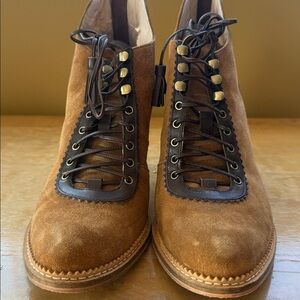 Plenty by Tracy Reese Brown and Black Suede Heeled Boots